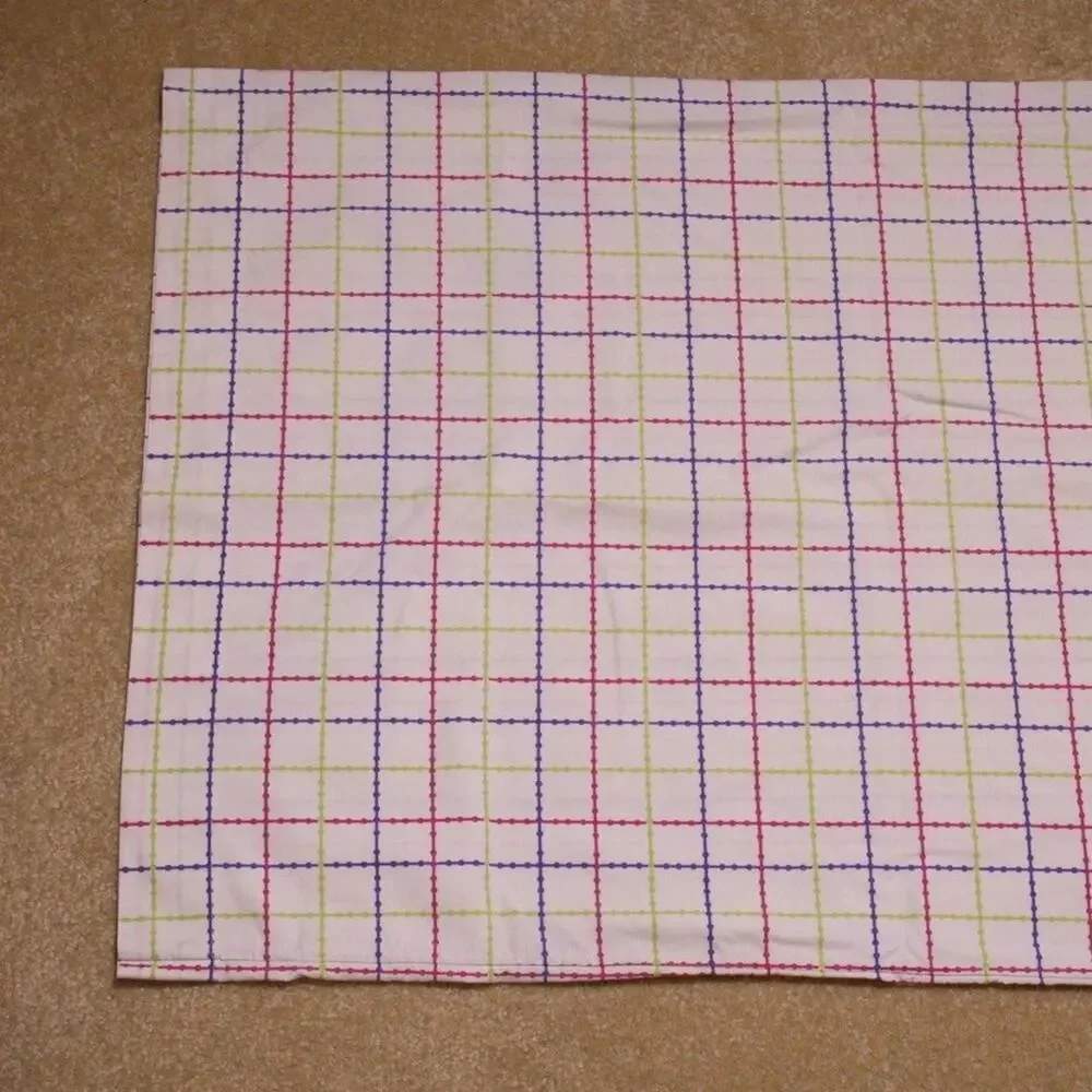 JCP Home Pillowcase Standard Stripe Purple Pink Green White Cotton Blend 31x20